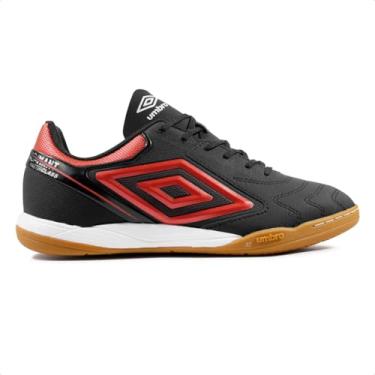 Imagem de Chuteira Futsal Umbro Adamant Master Class Club Masculina (Preto/Vermelho, BR, Adulto, Numérico, 42)