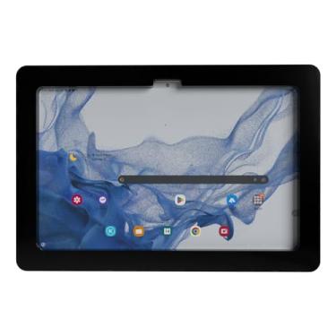 Imagem de TABcare Gabinete VESA de acrílico antirroubo para Galaxy TAB S10 FE+ 33.3 cm com kit de montagem de parede gratuito e cabo de carregamento de ângulo de 90 graus (preto)