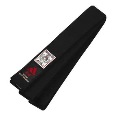 Imagem de Faixa Preta Judo adidas Elite logo Vermelho com Selo IJF Approved KENJ
