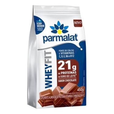 Imagem de Whey Protein Em Pó Parmalat Sabor Chocolate Pacote 450g