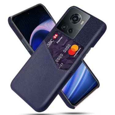 Imagem de Capa para Oneplus ACE,Tela e tampa de couro PU,Antideslizante,360°cobertura completa à prova de choque com 1 slot de cartão atrás,Prevenção de queda-Blue