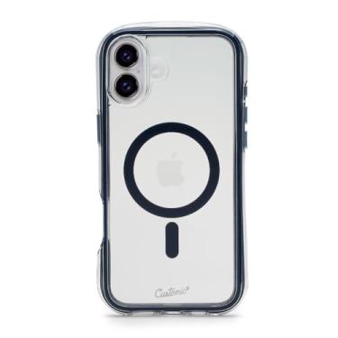 Imagem de Customic Capinha Case Capa para Celular iPhone 16 Plus (6.7"), Impactor Air Anti Impacto Proteção Militar 4 metros contra quedas, Compatível com Mag-Safe, Transparente com Bordas Azuis