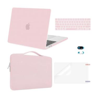Imagem de MOSISO Compatível com MacBook Pro 33.0 cm capa M2 2025, 2024, 2023-2016 A2338 M1 A2251 A2289 A2159 A1989 A1708 A1706, capa rígida de plástico, bolsa, capa de teclado, capa de webcam e protetor de