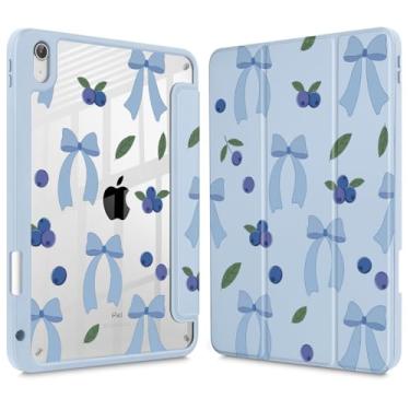 Imagem de Tuiklol Capa para iPad de 11 polegadas (chip A16) 2025 geração 11ª / iPad 11 polegadas 2022 10ª geração, porta-lápis embutido com capa à prova de choque, capa traseira transparente transparente