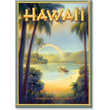 Imagem de Ímã de geladeira colecionável de arte havaiana - arco-íris do Pacífico - por Kerne Erickson