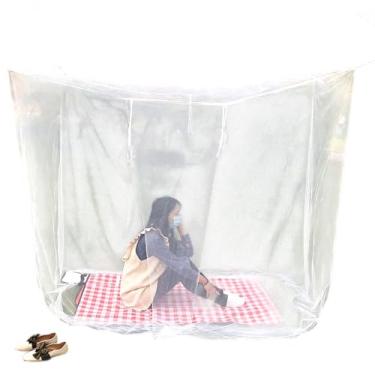 Imagem de Barraca de malha, rede para insetos de rede, rede mosquiteira portátil leve de porta única, barraca quadrada com tela de insetos para ambientes externos, acampamento, pátio