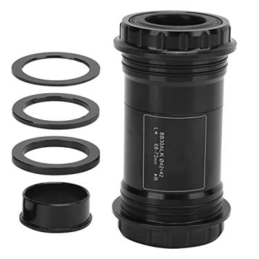 Imagem de Lebycle Mountain Road Bike rolamento de aço Tipo de linha de suporte de suporte de fundo inferior acessório (BB30Al φ42 [silvicultura de aço])