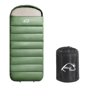 Imagem de Sacos de dormir leves à prova d'água - Saco de dormir para clima frio, acampamento, caminhadas, viagens ao ar livre, adultos, meninas, meninos e homens (verde -1,6 kg)