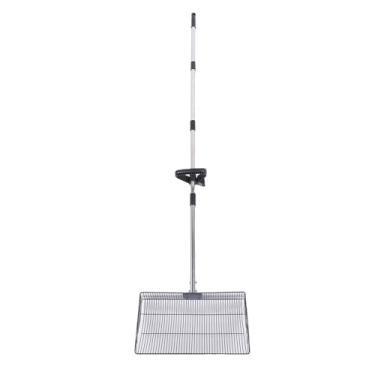 Imagem de Zerodis Scooper de Aranha de Aço Inoxidável Scooper On Stick Chicken Poop Rake Com Manípulo de Areia Ergonômica de Areia Ergonômica para Limpeza de para Limpeza de Resíduos de Animais de Estimação