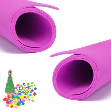 Imagem de 2 peças de folhas de espuma EVA rosa vermelha cosplay espuma EVA 2 mm de espessura 19,68 x 35,45 polegadas papéis de espuma EVA para artes artesanais projeto DIY