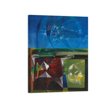 Imagem de Max Ernst Canvas Wall Art Pictures - Impressões de arte famosas com moldura de madeira - Impressão de reprodução em tela - Pintura de arte para decoração de casa - Sem título 17/60x80 cm 24x31