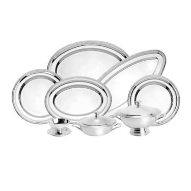 Imagem de Baixela Wolff com Cordão Croisé em Prata - 8 peças