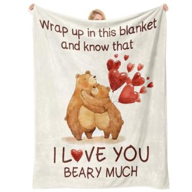 Imagem de I Love You Beary Much - Cobertor super macio para casais, presentes de aniversário e aniversário para ela ou ele, presente romântico para namorada, esposa, marido, namorado - ideia de presente de dia