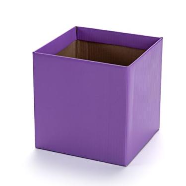 Imagem de CACHEPOT PAPELÃO QUADRADO 15 PARA FLORES E PRESENTES. (LILÁS)