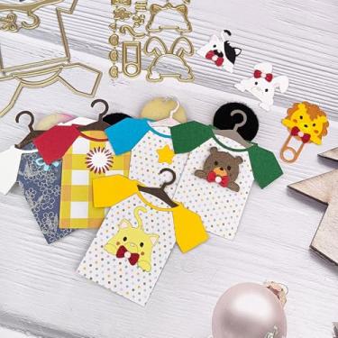 Imagem de Alinacutle Golden Cut Dies Baby camiseta pano e animal urso gato corte de metal cortado para embalagem de presente papel artesanato feito à mão cartões de felicitações faça você mesmo cartões