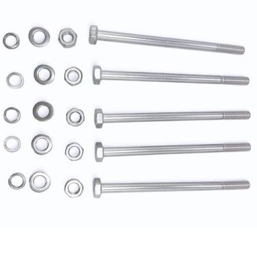 Imagem de Kit 5 parafusos meia rosca parcial sextavado inox m8*120mm - CJFIX