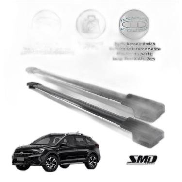 Imagem de Travessa Rack Teto Larga Aluminio Preto Nivus 2020 Em Diante