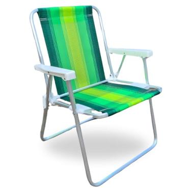 Imagem de Cadeira de Praia em Alumínio Resistência e Conforto para você Suporta Até 120kg Cores Variadas (Verde)