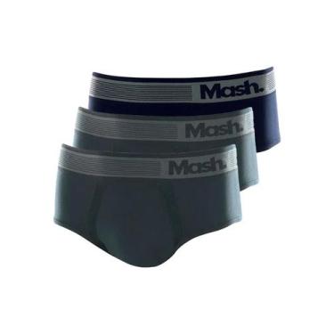 Imagem de Kit com 3 Cueca Slip Mash 713.02 Colorido, Cinza, M