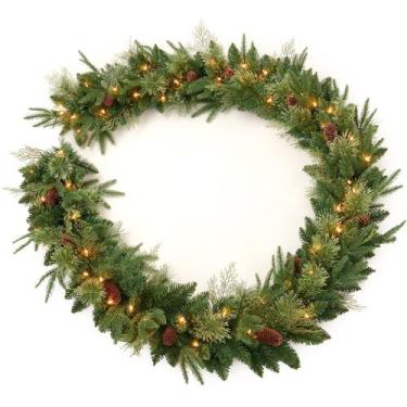 Imagem de Guirlanda de Natal AMERZEST de 9 pés com bateria de 50 luzes LED