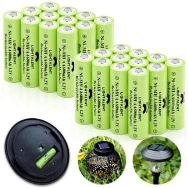 Imagem de Baterias recarregáveis Lightalent Ni-MH AA 1,2 V 600 mAh, pacote com 2