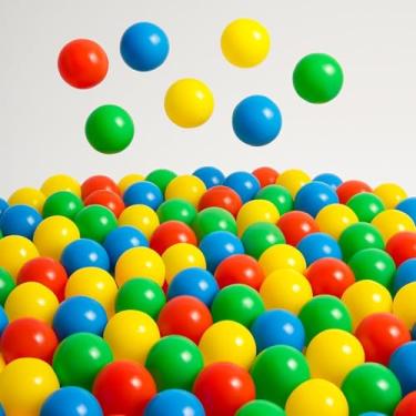 Imagem de Pensou Comprou 50 Unidades Bolinhas Coloridas Que Não Amassam Plástico Resistente Atóxico Seguras Leves Piscinas Cercadinhos Playgrounds Festas