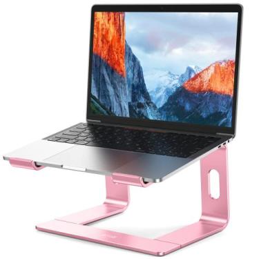 Imagem de Suporte para laptop BESIGN LS03 em alumínio ergonômico rosa 10-15,6"