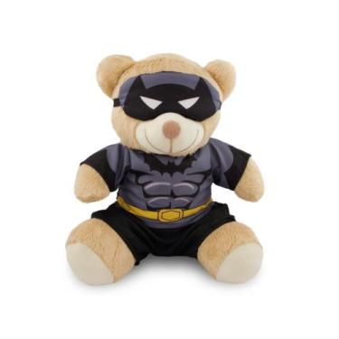 Imagem de Ursinho de Pelúcia Super Herói 25cm Anti-alérgico - Toybrink, Batman