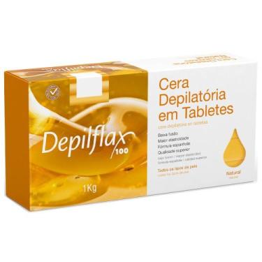 Imagem de Cera quente depilação depilflax natural 1kg tabletes