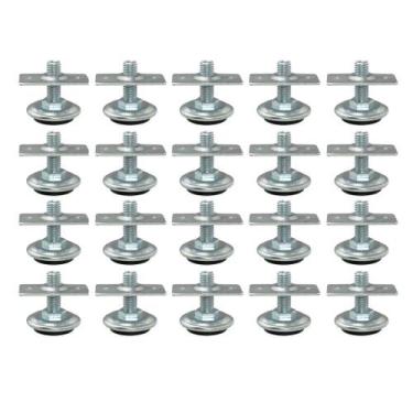 Imagem de Kit 20 Sapata Niveladora para Móveis 3/8 com Chapa Base 35mm Caad