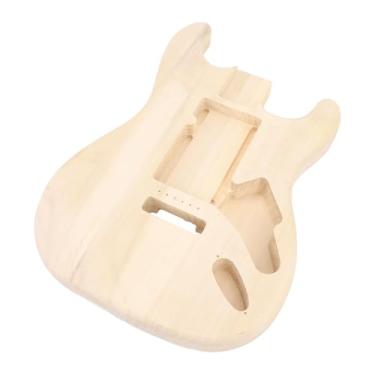 Imagem de WALFRONT Guitarra Elétrica Inacabada Maple de Madeira Em Branco Barris de Guitarra Integrados Peças de Substituição de Corpo de Madeira DIY