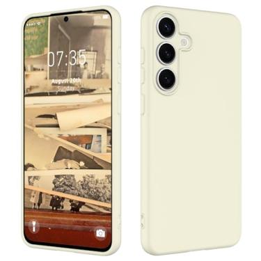 Imagem de HAII Capa para Samsung Galaxy S25 FE, silicone líquido fino para mulheres e homens, com forro de microfibra resistente a arranhões, à prova de choque, capa protetora de silicone macio para Galaxy S25