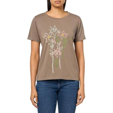Imagem de Lucky Brand Blusa feminina bordada floral clássica, Casca de pinheiro, XP