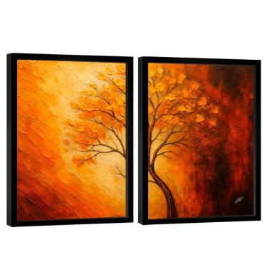 Imagem de Quadro Decorativo Árvore da Vida Espatulada Duo