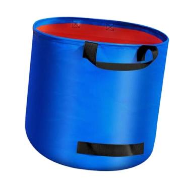 Imagem de IEUDNS Saco coletor de folhas para jardim, lixeira com alças reforçadas, recipiente de armazenamento para folhas, piscina, área externa, lixo, acampamento, 120l