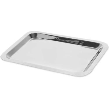 Imagem de BANDEJA CIRURGICA DE INOX RETANGULAR GRANDE 30X20X1,5 FORTINOX  Lote:0