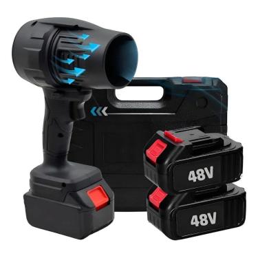 Imagem de Soprador De Folhas Turbo Portátil 48V 2 Baterias E Maleta