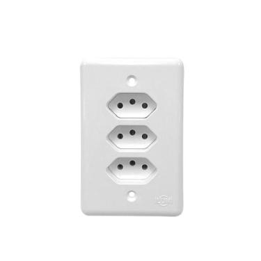 Imagem de Tomada tripla 2x4 20a bc stylus ilumi