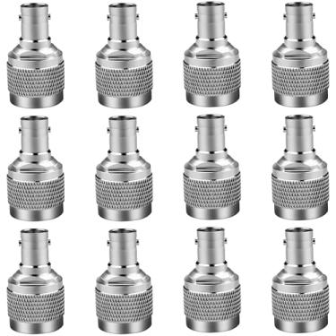 Imagem de Adaptador de conector macho N para BNC fêmea 12 peças tipo N para conector coaxial BNC 50 ohm adaptador conversor de antena conector para rádio walkie