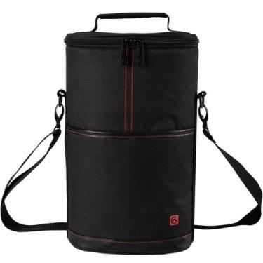 Imagem de Sacola de vinho ALLCAMP, 2 garrafas, isolada, portátil, preta - ALLCAM