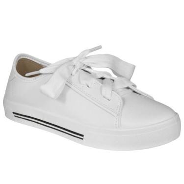 Imagem de Tênis Moleca Feminino Casual Laço 5667.352, Branco, 35
