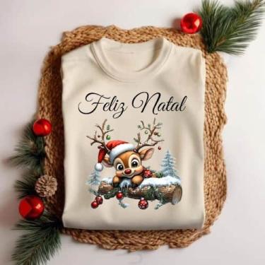 Imagem de Camiseta Unissex Natal Hena Na Neve Personalizada Fim de Ano Festas - 
