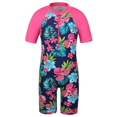 Imagem de Trajes de banho TFJH E Girls Rash Guard, proteção solar infantil, mais