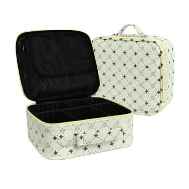 Imagem de Bolsa de maquiagem de viagem MYUREN impermeável com divisórias ajustáv