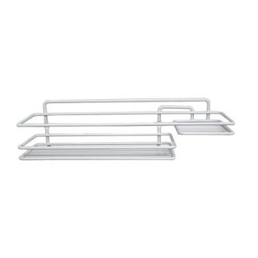 Imagem de Suporte Porta Shampoo e Saboneteira Em Aço Branco para Banheiro - IGUA