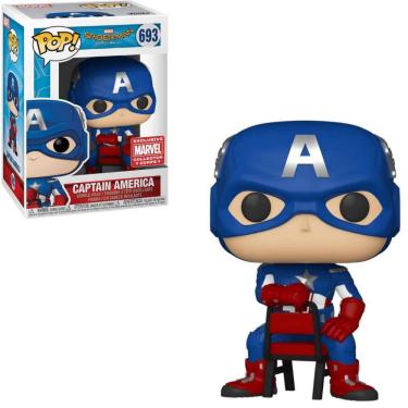 Imagem de Funko Pop Marvel Spider-Man 693 Captain America Exclusive