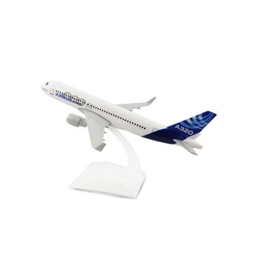 Imagem de Avião Miniatura de Metal Airbus A320 em Escala 1:400 Colecionável Com Base em Acrílico Decoração de Mesa