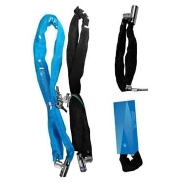 Imagem de Cadeado Para Moto Bicicleta Bike Capacete Portão Porta Corrente Segurança Antifurto Trava Grossa(BL08)