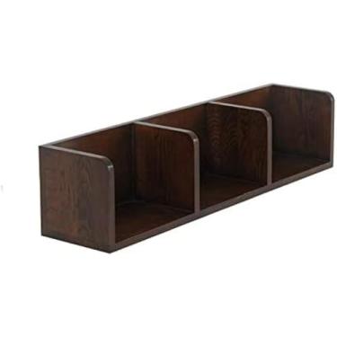 Imagem de Prateleiras Flutuantes Prateleira De Parede, Montagem Em Parede Moderna Cd Dvd Rack De Armazenamento De Mídia 3 Cubos Unidade Organizadora De Prateleira De Madeira Estante De Exibição De Ar