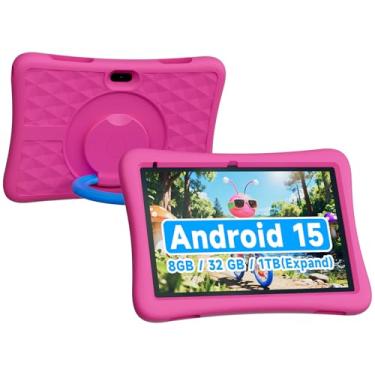 Imagem de ZZB Tablet infantil de 10 polegadas, Android 15.0, 8 GB (3 + 5 estendidos) RAM, ROM de 32 GB (expansível para 1 TB), câmera dupla, 6000 mAh, pré-carregado com aplicativos adequados para crianças